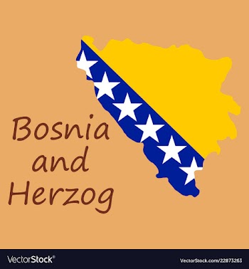 Bosnia and herzegovina political map with capital vector image