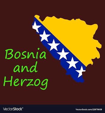 Bosnia and herzegovina political map with capital vector image