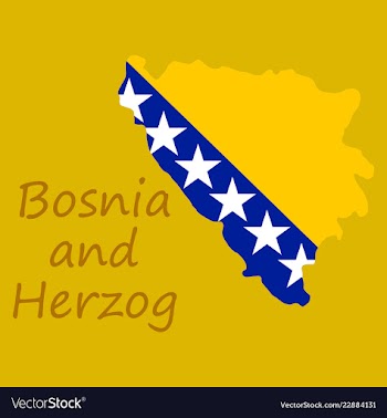 Bosnia and herzegovina political map with capital vector image