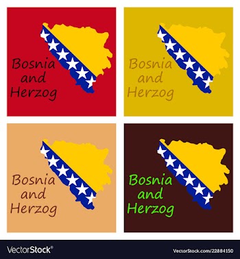 Bosnia and herzegovina political map with capital vector image