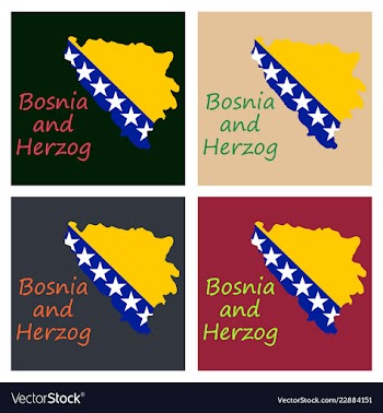 Bosnia and herzegovina political map with capital vector image