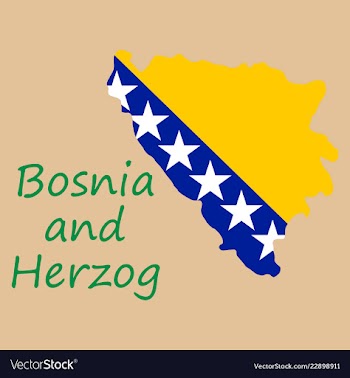 Bosnia and herzegovina political map with capital vector image