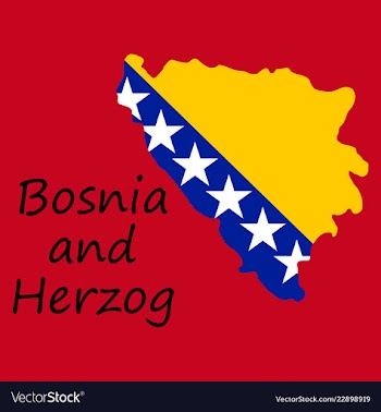 Bosnia and herzegovina political map with capital vector image