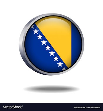 bosnia herzegovina flag button
