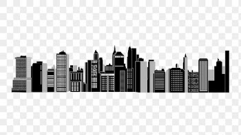 Boston cityscape png silhouette sticker | Free PNG - rawpixel