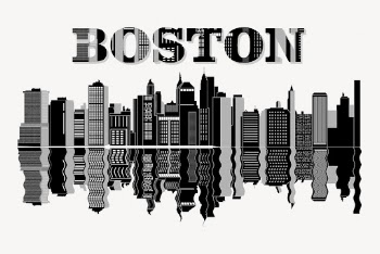 Boston cityscape silhouette background, building | Free Vector - rawpixel