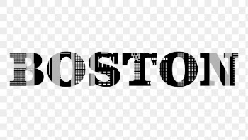 Boston png typography sticker, city | Free PNG - rawpixel