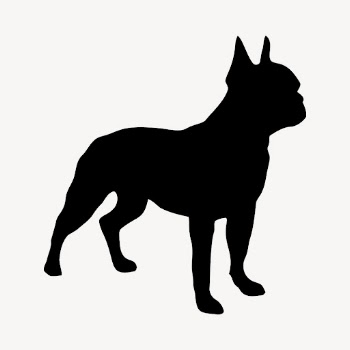 Boston Terrier dog silhouette collage | Free PSD - rawpixel