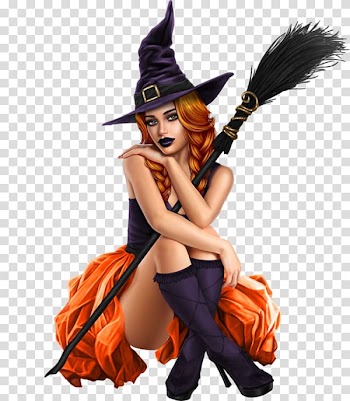 Boszorkány Woman Halloween Broom, woman transparent background PNG clipart