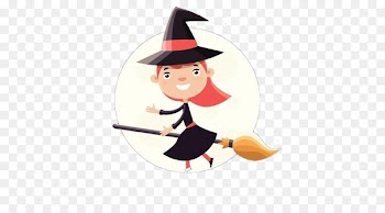 Boszorkxe1ny Broom Magic Cartoon - A cute little cartoon witch riding a magic broom 