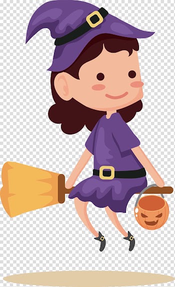 Boszorkxe1ny Illustration, Witch cartoon transparent background PNG clipart