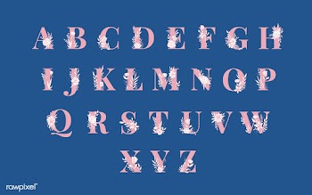 Botanical Alphabet capital letters vector set | Free stock vector - 532961