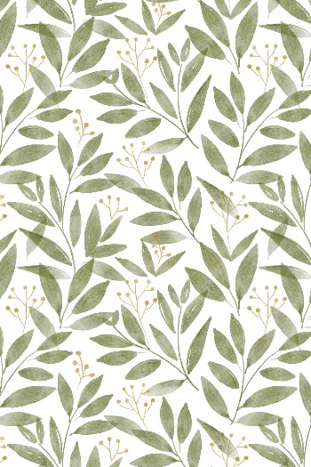 Botanical background, watercolor leaf graphic | Free Photo Illustration - rawpixel