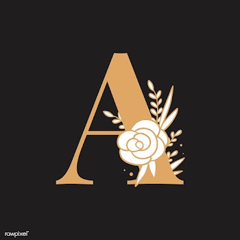 Botanical capital letter A vector | Free stock vector - 532933