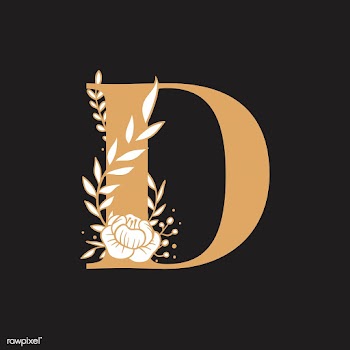 Botanical capital letter D vector | Free stock vector - 532943