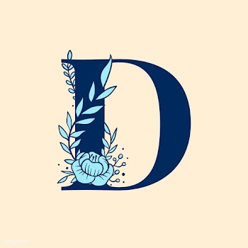 Botanical capital letter D vector | Free stock vector - 532947