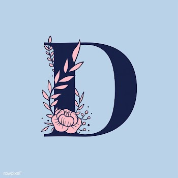Botanical capital letter D vector | Free stock vector - 532958