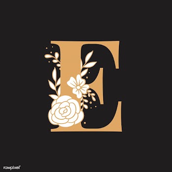 Botanical capital letter E vector | Free stock vector - 532913