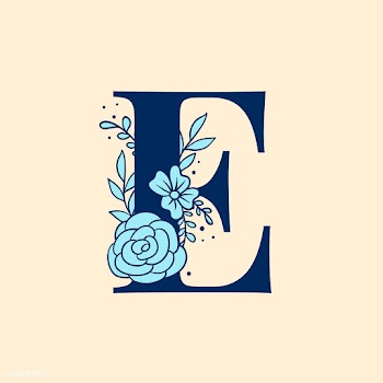 Botanical capital letter E vector | Free stock vector - 532953