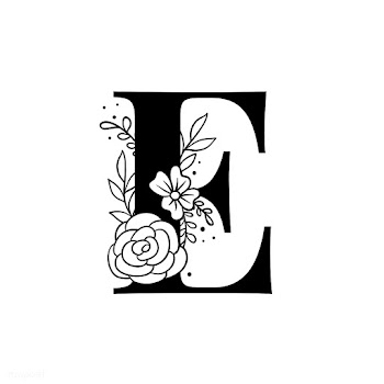 Botanical capital letter E vector | Free stock vector - 532963