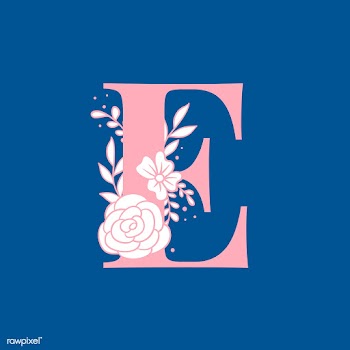 Botanical capital letter E vector | Free stock vector - 533014