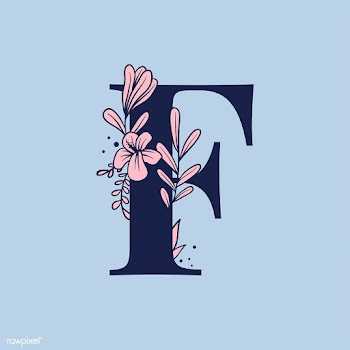 Botanical capital letter F vector | Free stock vector - 532965