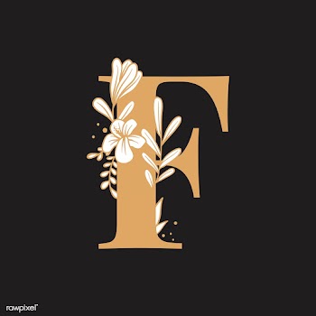 Botanical capital letter F vector | Free stock vector - 533008