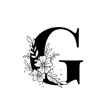 Botanical capital letter G vector | Free stock vector - 532973