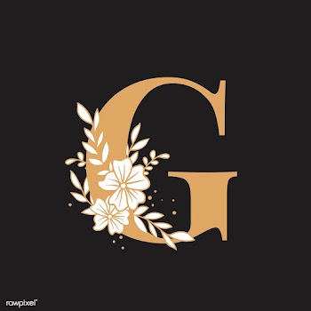 Botanical capital letter G vector | Free stock vector - 533000