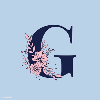 Botanical capital letter G vector | Free stock vector - 533009
