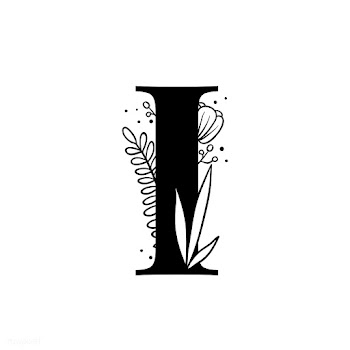 Botanical capital letter I vector | Free stock vector - 532997