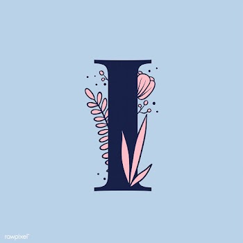 Botanical capital letter I vector | Free stock vector - 533034