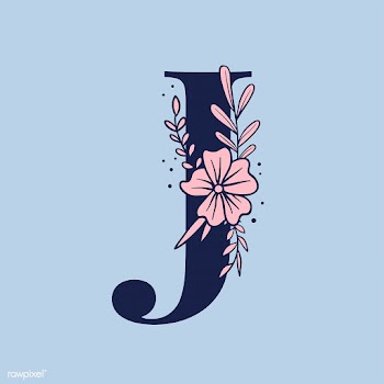 Botanical capital letter J vector | Free stock vector - 532987