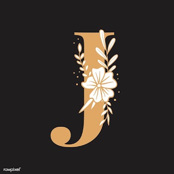 Botanical capital letter J vector | Free stock vector - 533016