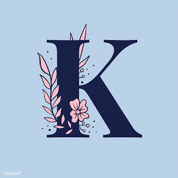 Botanical capital letter K vector | Free stock vector - 532995
