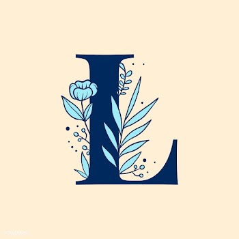Botanical capital letter L vector | Free stock vector - 532940