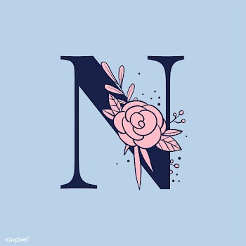 Botanical capital letter N vector | Free stock vector - 532916