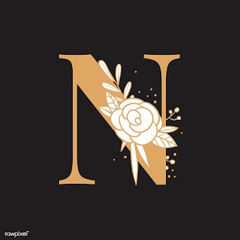 Botanical capital letter N vector | Free stock vector - 532976