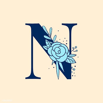 Botanical capital letter N vector | Free stock vector - 533020