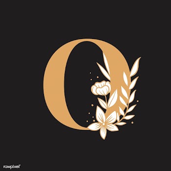 Botanical capital letter O vector | Free stock vector - 533027