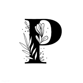 Botanical capital letter P vector | Free stock vector - 532908
