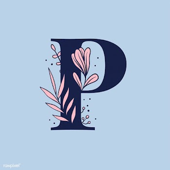 Botanical capital letter P vector | Free stock vector - 532945