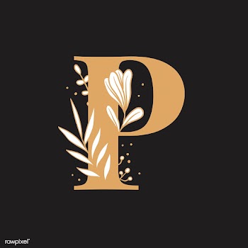 Botanical capital letter P vector | Free stock vector - 532980