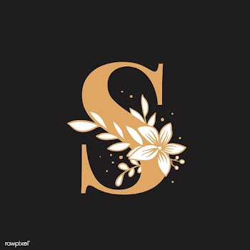Botanical capital letter S vector | Free stock vector - 533032