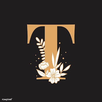 Botanical capital letter T vector | Free stock vector - 532948