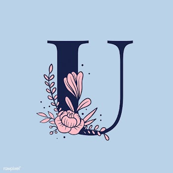 Botanical capital letter U vector | Free stock vector - 532894