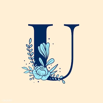 Botanical capital letter U vector | Free stock vector - 532917