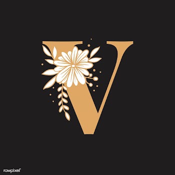 Botanical capital letter V vector | Free stock vector - 532902
