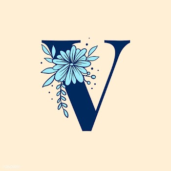 Botanical capital letter V vector | Free stock vector - 532935