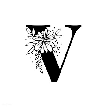 Botanical capital letter V vector | Free stock vector - 532985